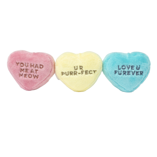 FuzzYard Peluche Cat Toy - Candy Hearts