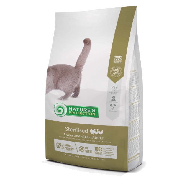 Natures Protection Cat Adult Sterilised - Poultry 2Kg