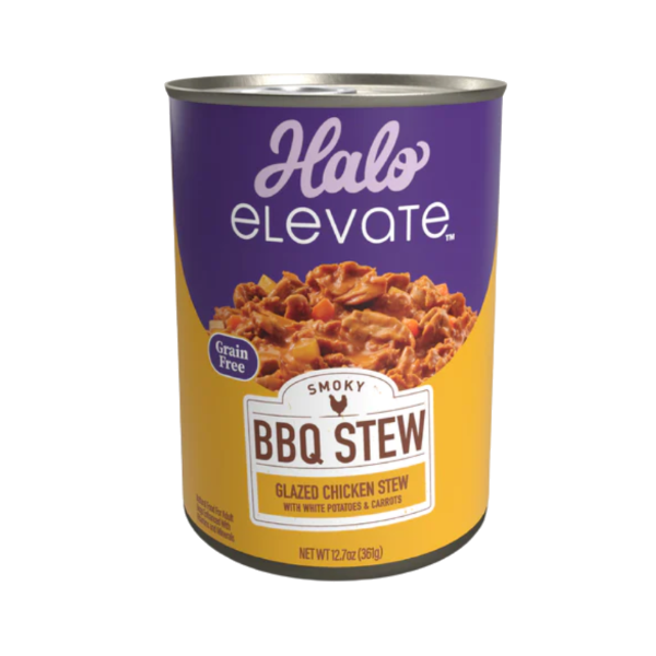 Halo BBQ Stew Grain Free Glazed Chicken Stew White Potatoes Carrots 12.7oz