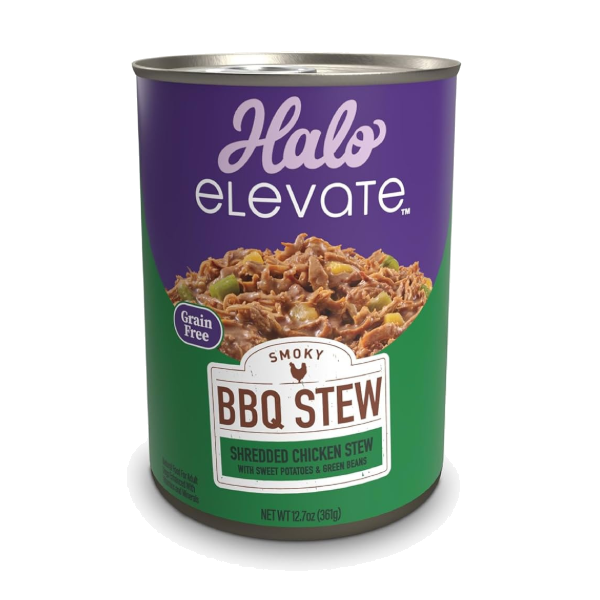 Halo BBQ Stew Grain Free Shredded Chicken Stew Sweet Potatoes Green Beans 12.7oz