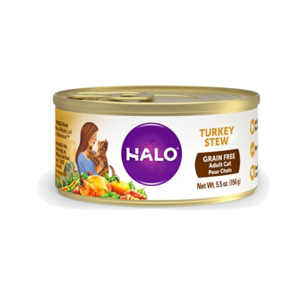 Halo Adult Cat Grain Free Turkey Stew 5.5oz