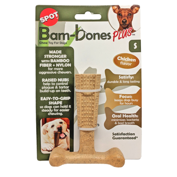 Juguete Bam-Bones Plus Stick Grande 6" Mantequilla Maní Spot