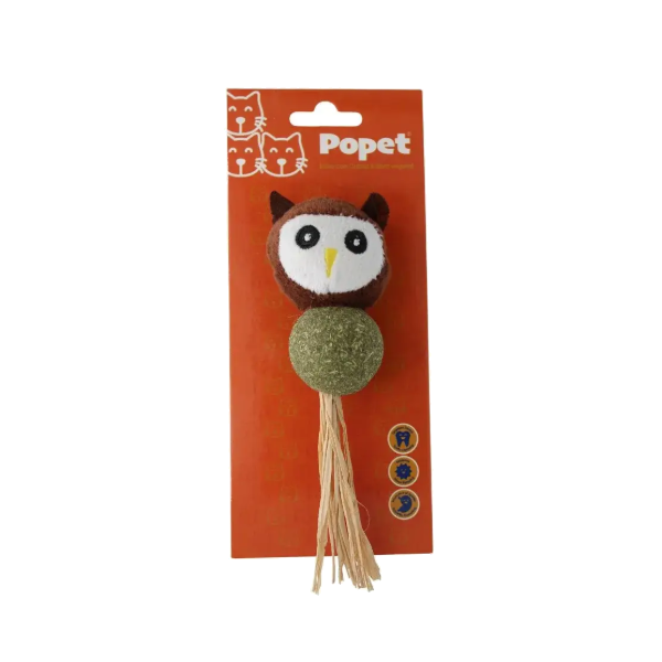 Popet Buho con Catnip & Fibra Vegetal