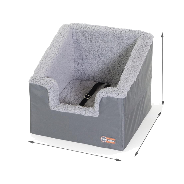 K&H -Ffp Kd Rect Pet Seat Gy/Gy Sm