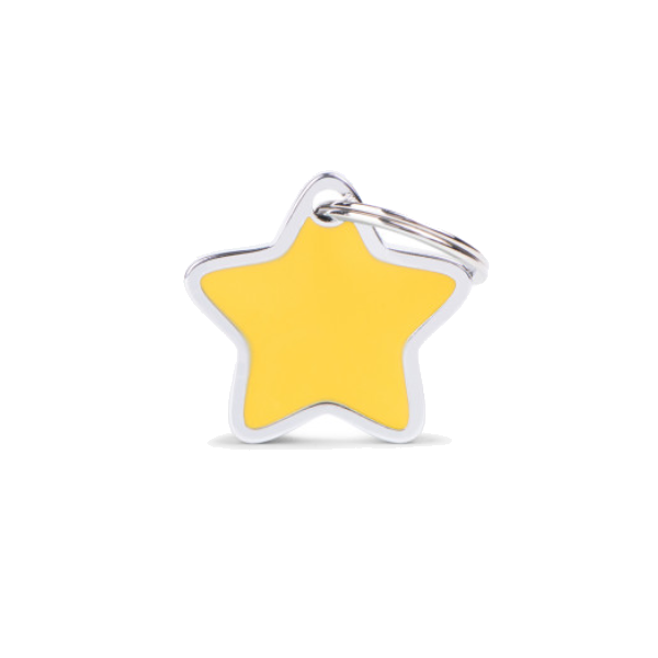 Myfamily Placa Estrella Amarilla Charms