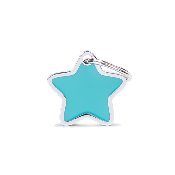 Myfamily Placa Estrella Turquesa Charms