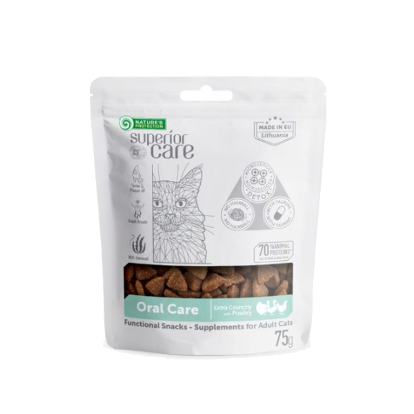 Natures Protection Superior Care Snack Oral Care For Adult Cats 75g