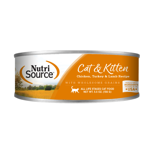 Nutrisource Chicken, Turkey & Lamb Formula All Life Stages Cat Food 156g