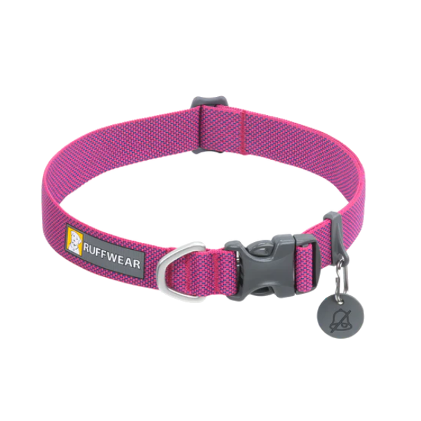 Ruffwear Hi & Light Lightweight Dog Collar - Alpenglow Pink