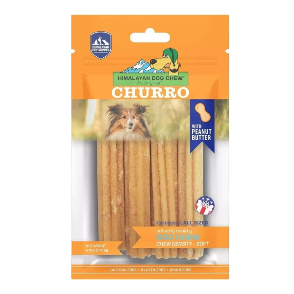 Himalayan Dog Chew LLC Yaky Churro - Mantequilla de Mani 113.3g