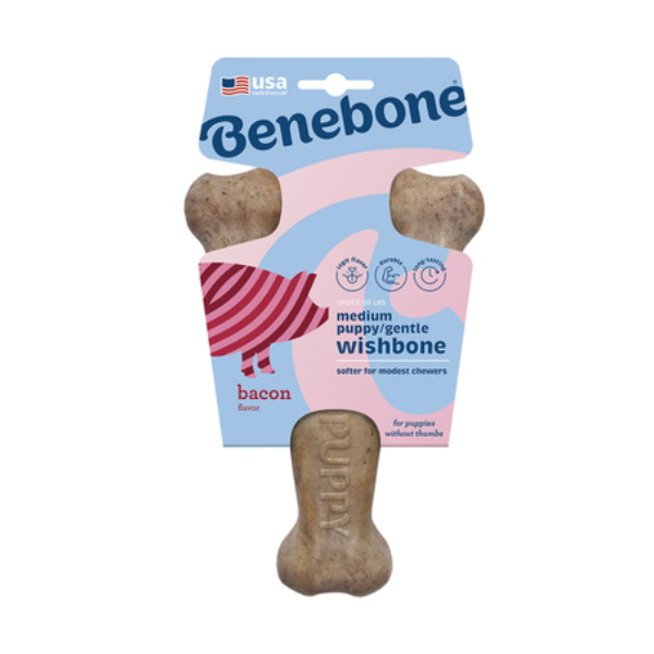 Benebone Puppy Wishbone Bacon Medium
