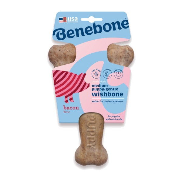 Benebone Puppy Wishbone Bacon Small