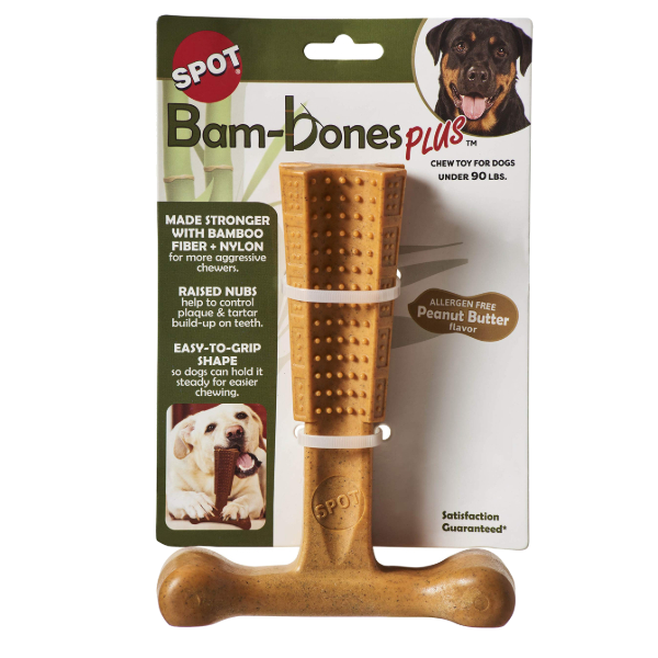 Juguete Bam-Bones Plus Stick Grande 7" Ref 54597 Mantequilla Mani Spot