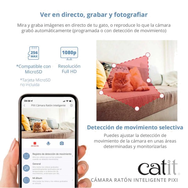 Catit Pixi Camara Inteligente Ratón