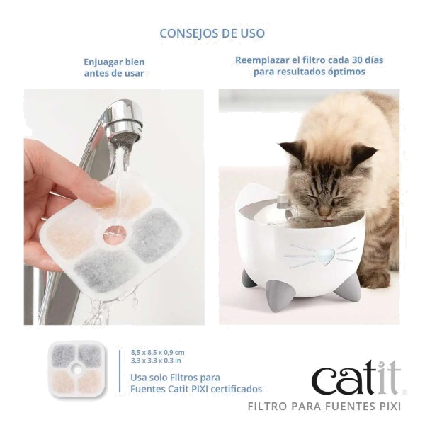 Catit Pixi Filtro Para Fuente 6 Unidades