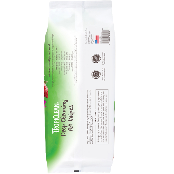 Tropiclean Deep Cleaning Deodorizing Pet Wipes