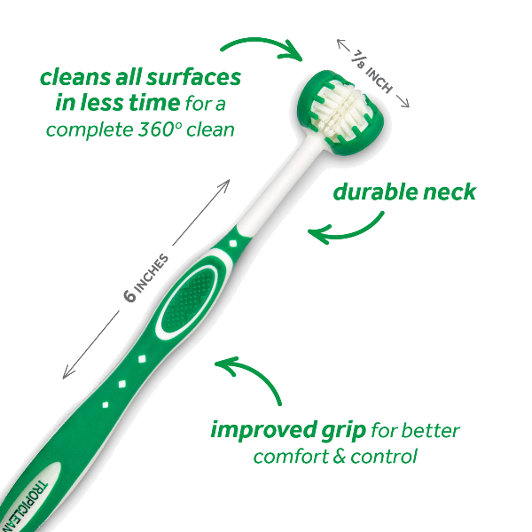 Tropiclean Tripleflex Toothbrush For Small & Medium Dogs