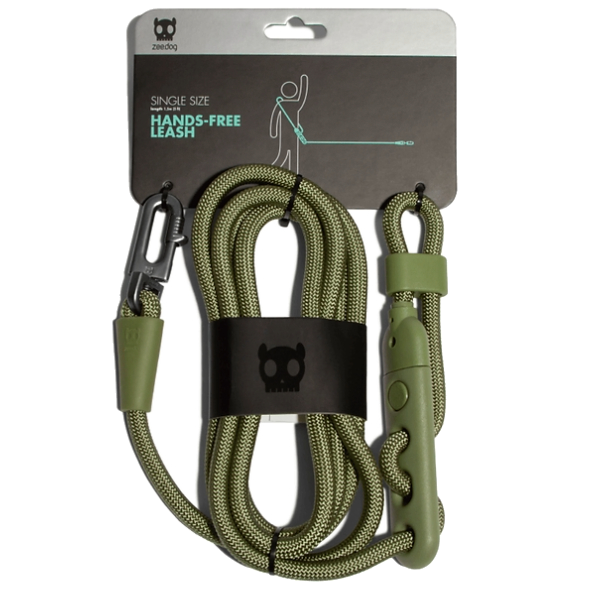 Zeedog Hands-Free Leashes - Army Green