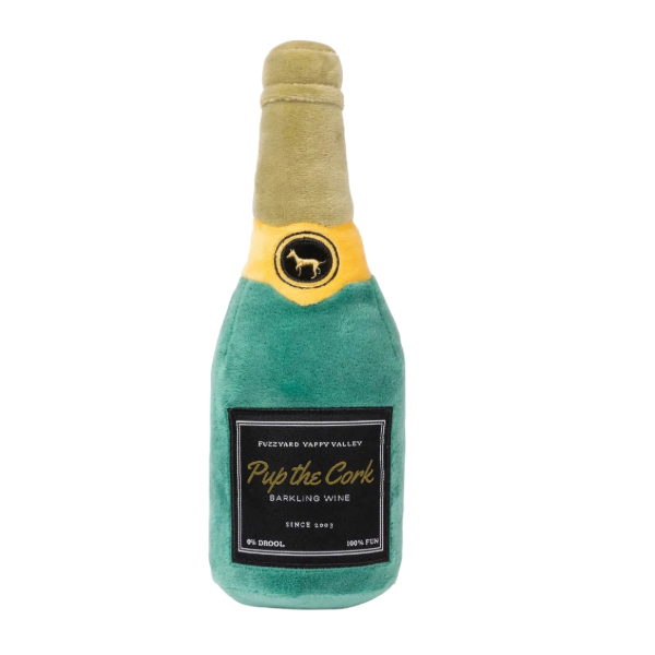 FuzzYard Peluche Dog Toy - Pup The Cork Sparkling Wine