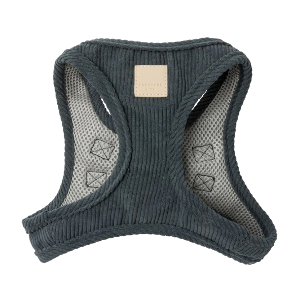 FuzzYard Life Corduroy Dog Harness - Slate Grey