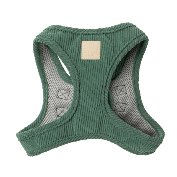 FuzzYard Life Corduroy Dog Harness - Myrtle Green