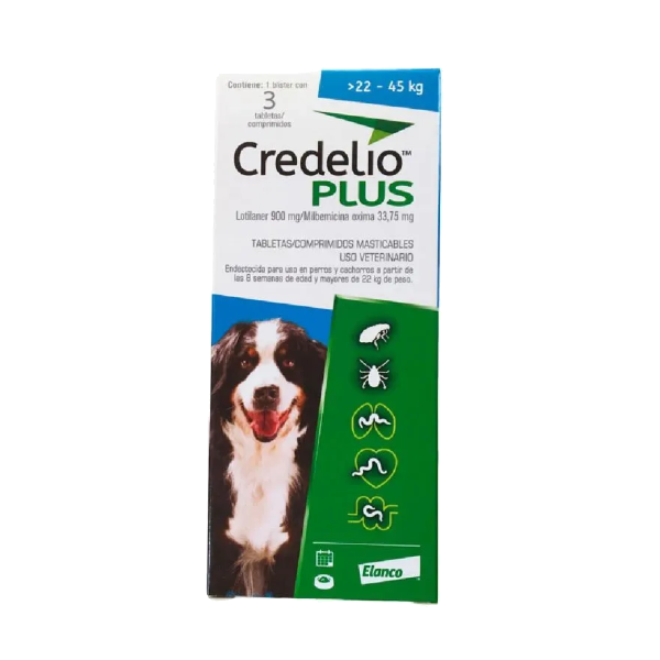 Credelio Plus 22.0kg a 45.0kg - Azul (Por Pastilla)