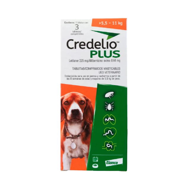 Credelio Plus 5.5kg a 11.0kg - Naranja (Por Pastilla)