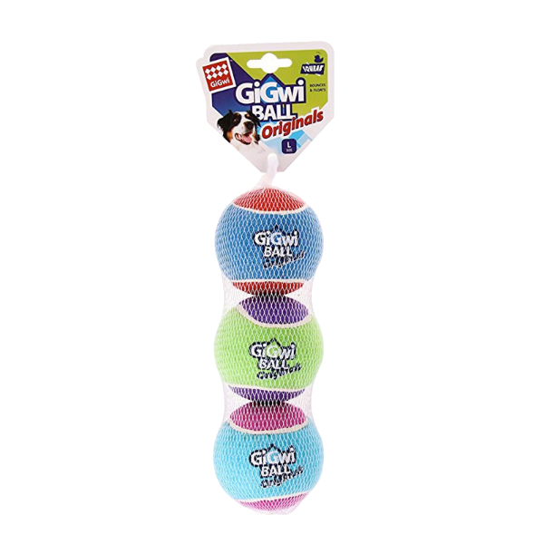 Gigwi Tennis ball Size L 'GiGwi Ball Originals' (3pcs With Different)