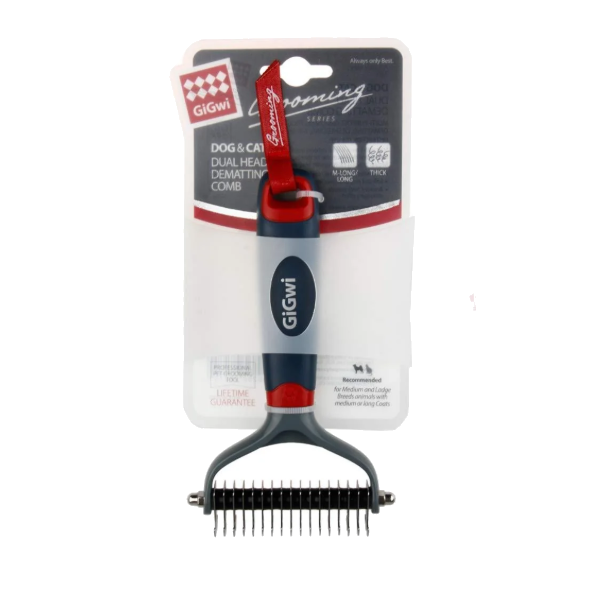 Gigwi Dual Head Dematting Comb 17 Teeth for Dogs and Cats