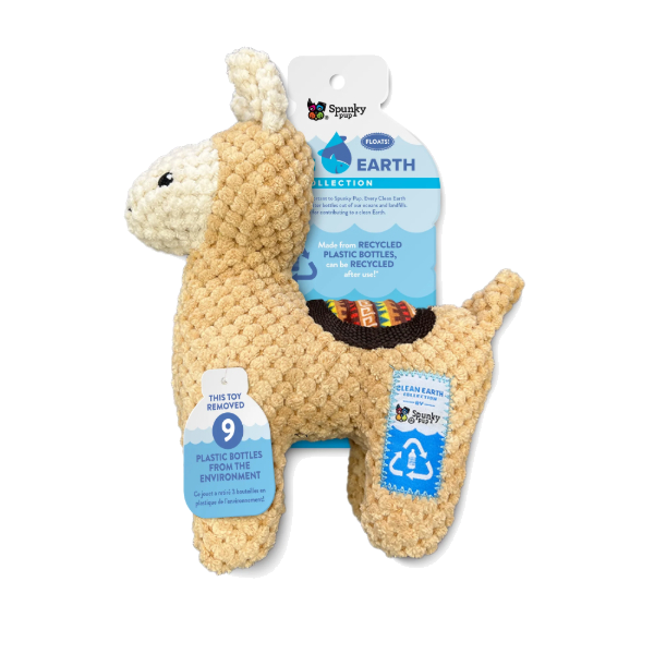 SpunkyPup -Clean Earth Llama Textured Plush
