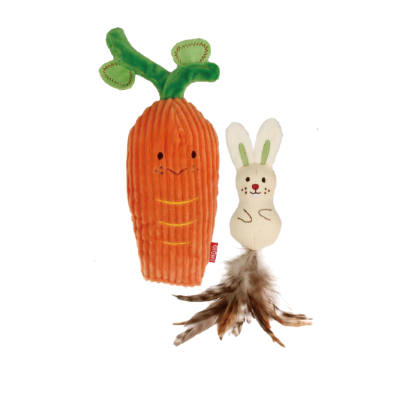 Gigwi Catch and Scratch 2 in 1 Rabbit Carrot with Catnip