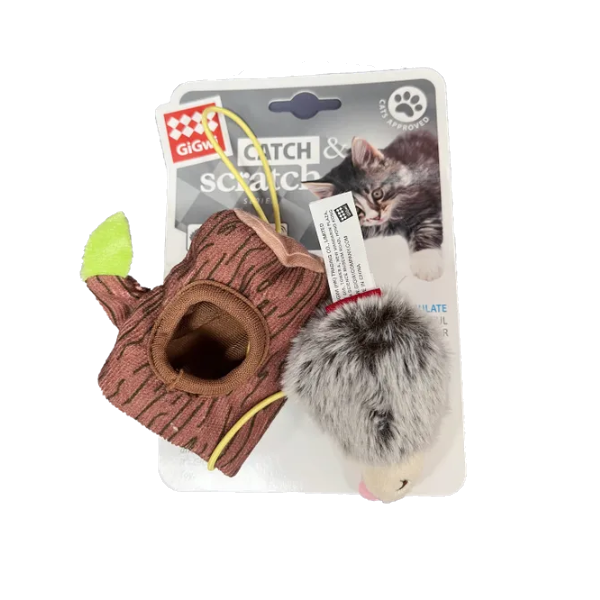 Gigwi Hedgehog w/ Stump with Crinkle Paper/Rattle Plush