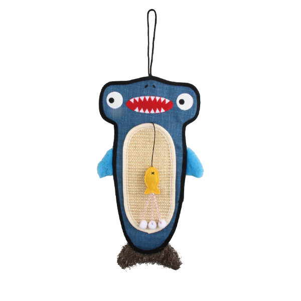 Gigwi Shark Cat Scratcher with Catnip