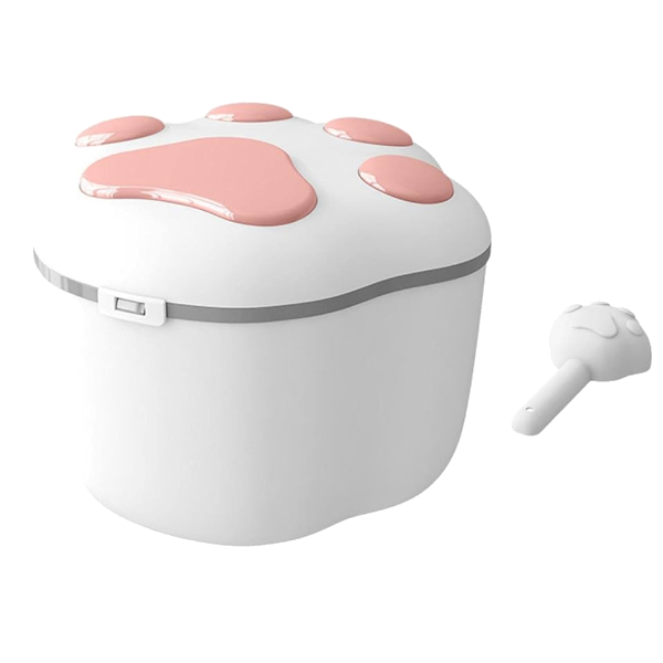 Philozoo Contenedor de Huellita 4Kg Blanco/Rosado