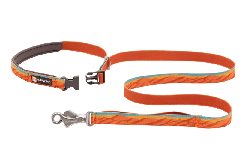 Nuevo-RuffWear Flat Out Adjustable Dog Leash - Fall Mountains