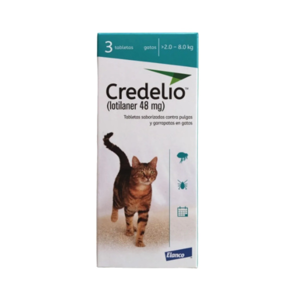 Credelio Gato 2.0kg a 8.0kg - Turquesa (Por Pastilla)