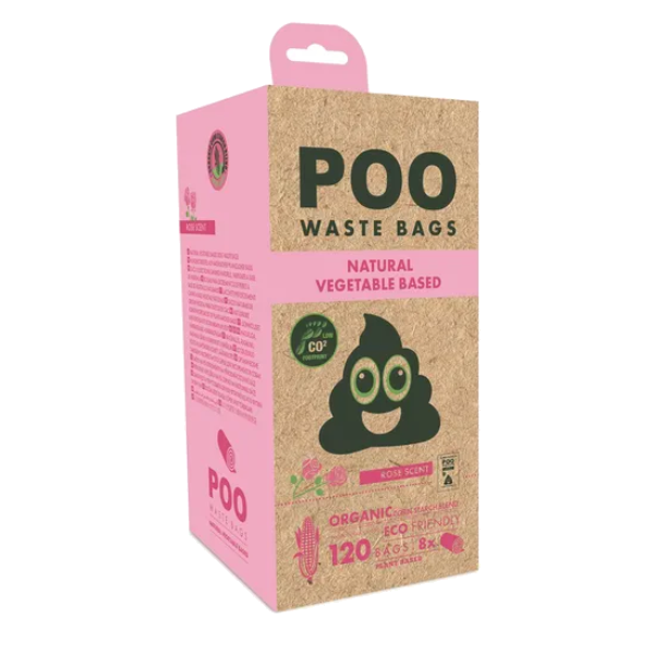 M-Pets Bolsas Desechos Perro 120 Bolsas - Rosa