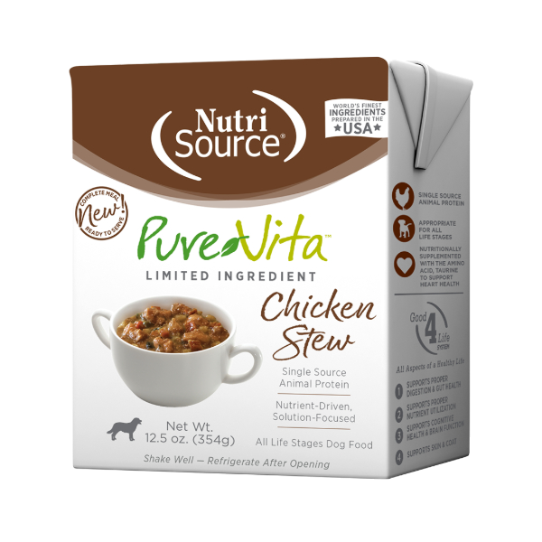 Nutrisource PureVita Chicken Stew Dog Food 354g