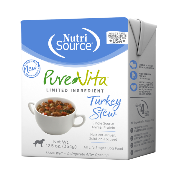 Nutrisource PureVita Turkey Stew Dog Food 354g