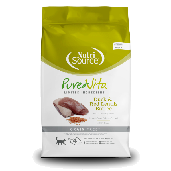 Nutrisource PureVita Duck & Red Lentils Entrée Grain Free Cat Food