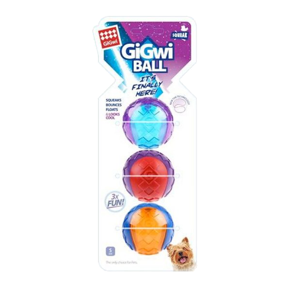 Gigwi Ball With Squeaker Small 3 Uds