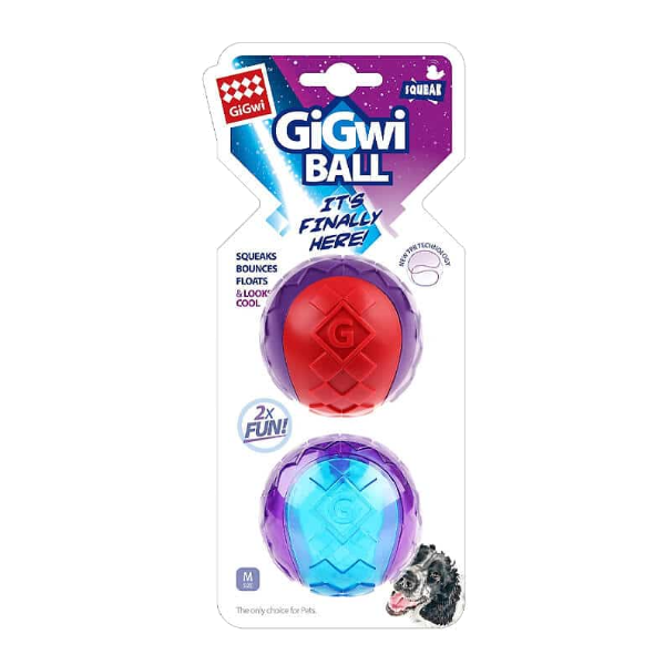Gigwi Ball With Squeaker Medium 2 Uds