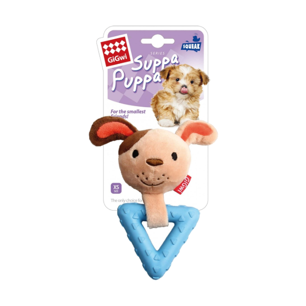 Gigwi Suppa Puppa Dog Small Squeaker Inside PlushRubber