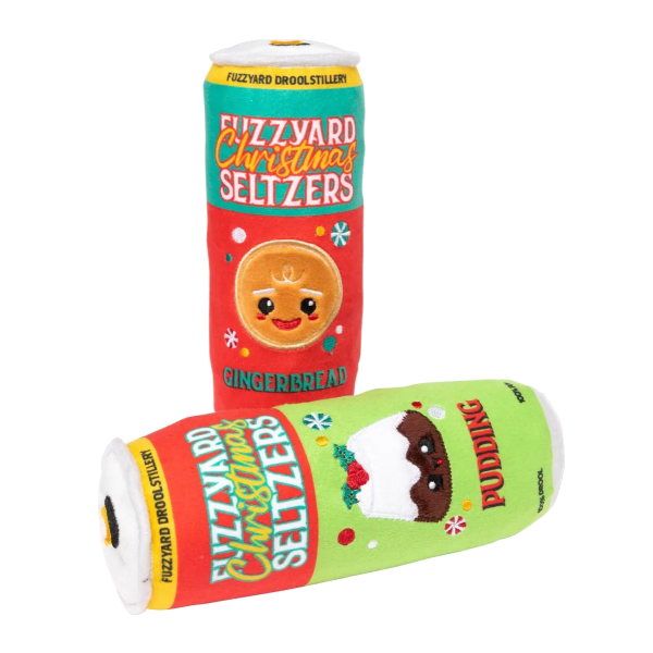 Fuzzyard Navideño -Dog Toy - Christmas Seltzers 2PK