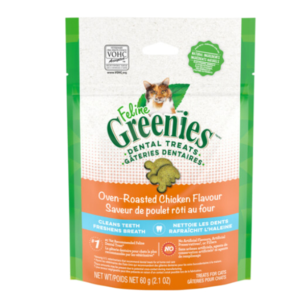 Grennies Golosina Dentales Para Gato Adulto Sabor Pollo 60g