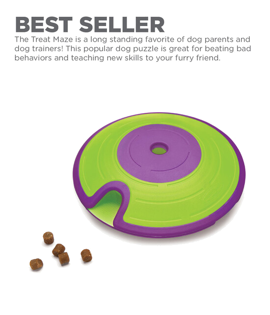 Outward Hound Treat Maze Interactive Puzzle Dog Toy, Green