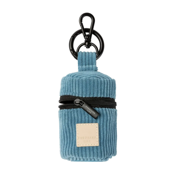 FuzzYard Life Corduroy Poop Bag Dispenser - French Blue