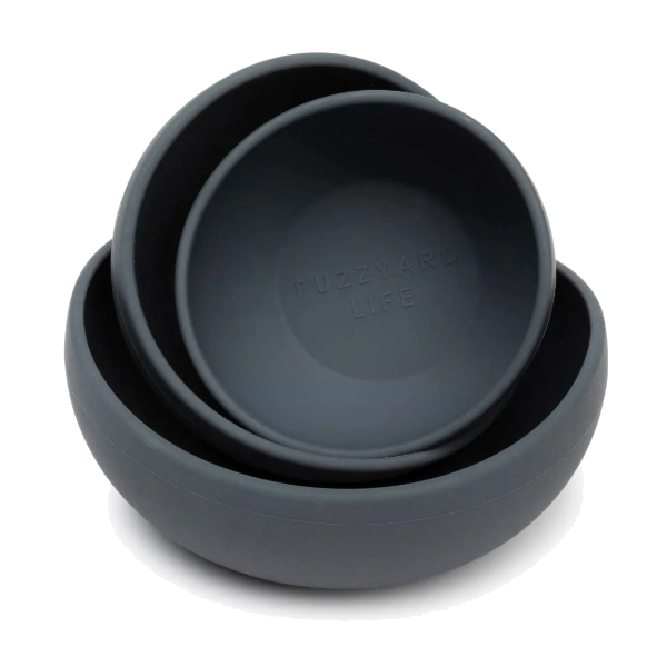 FuzzYard Life Silicone Bowl - Slate Grey