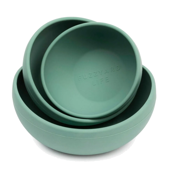 FuzzYard Life Silicone Bowl - Myrtle Green