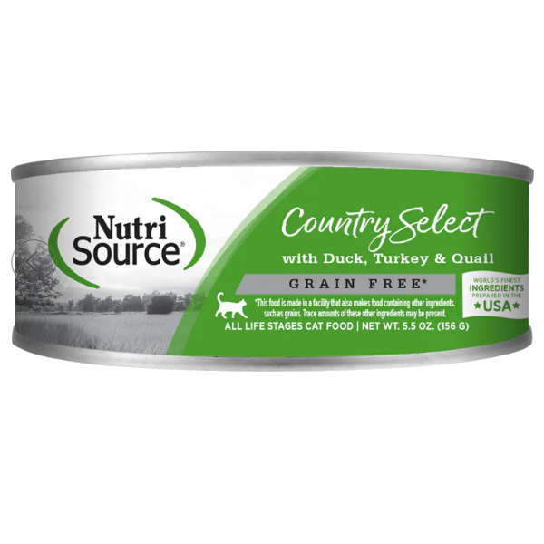 Nutrisource Country Select With Duck Turkey & Quail 156G